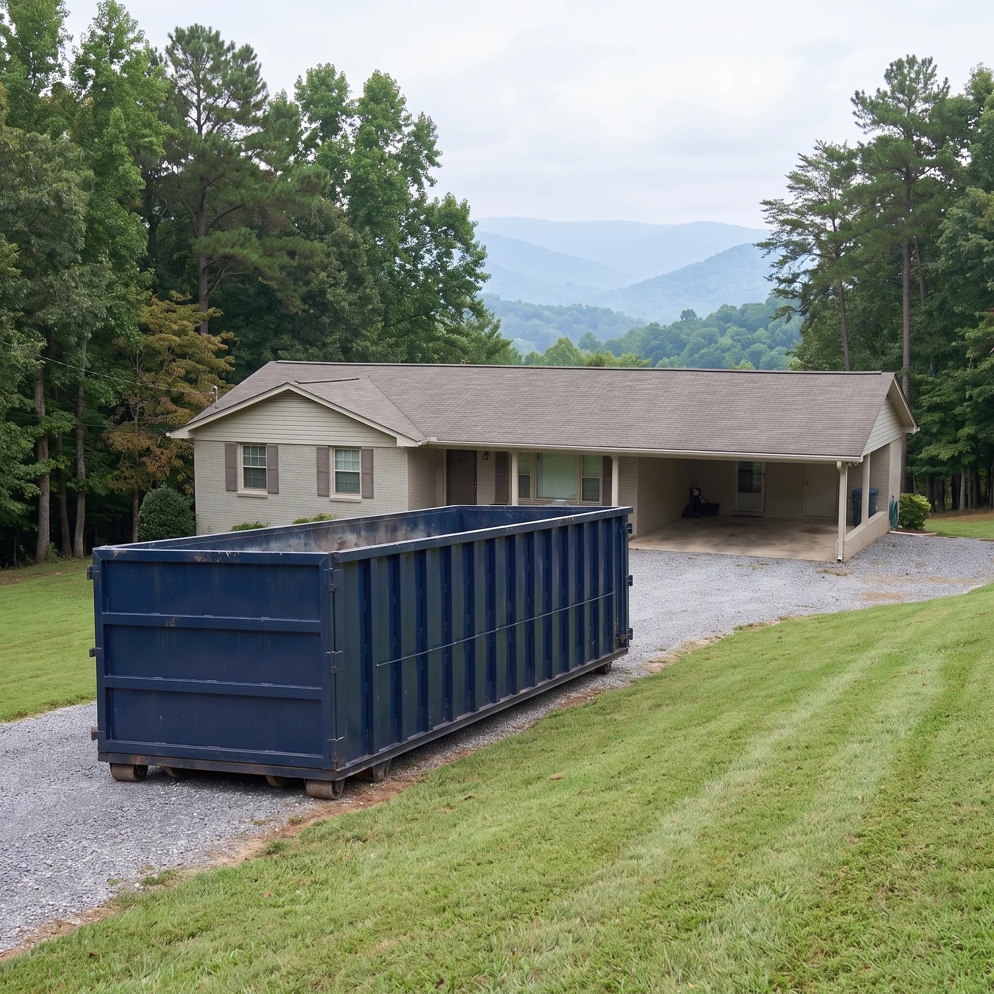 Dumpster on a Jarratt, VA job site