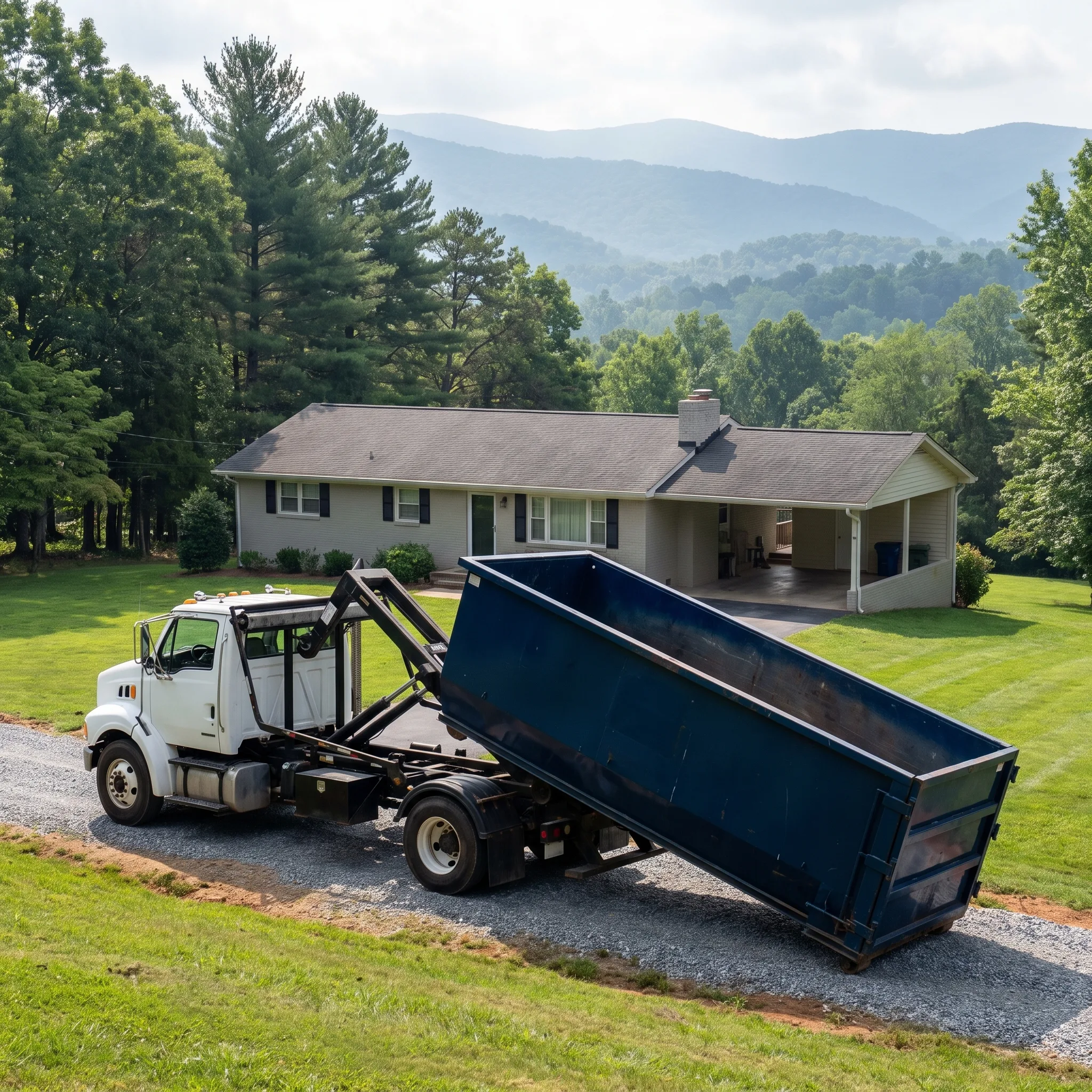 Roll-off dumpster delivery in Virginia